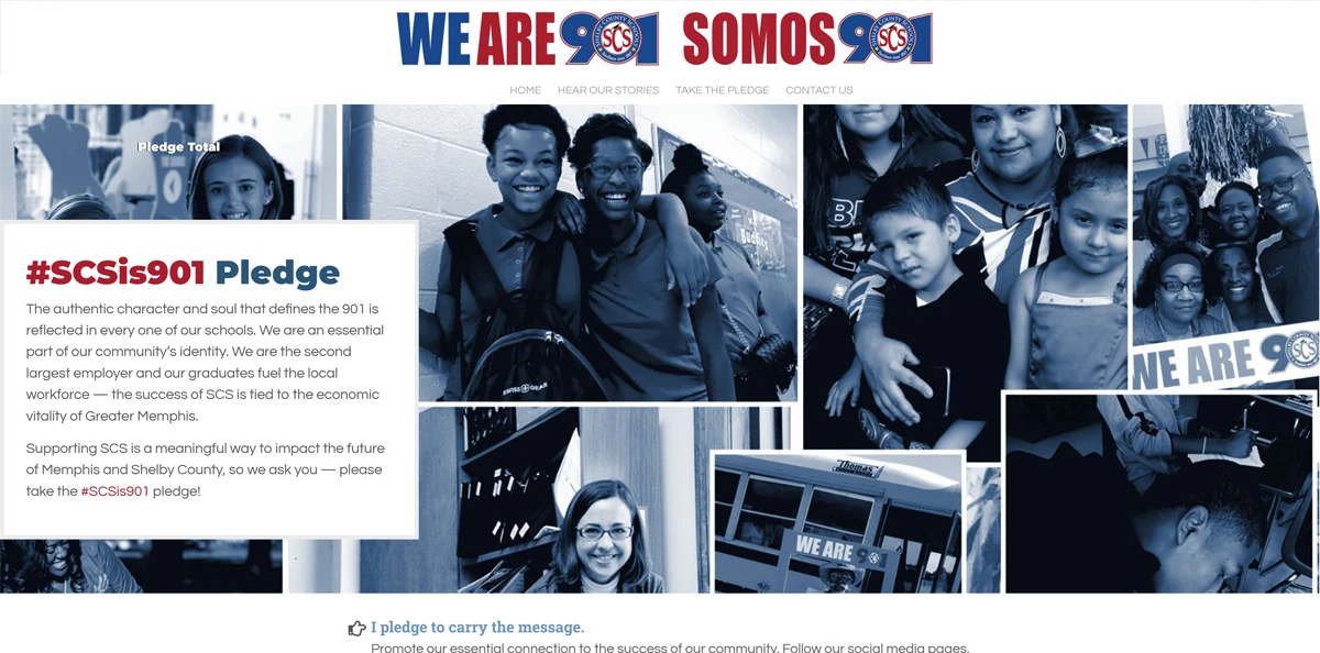 We Are 901 campaign landing page