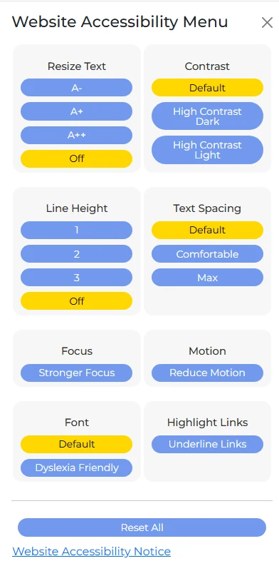 Accessibility Menu & Utilities