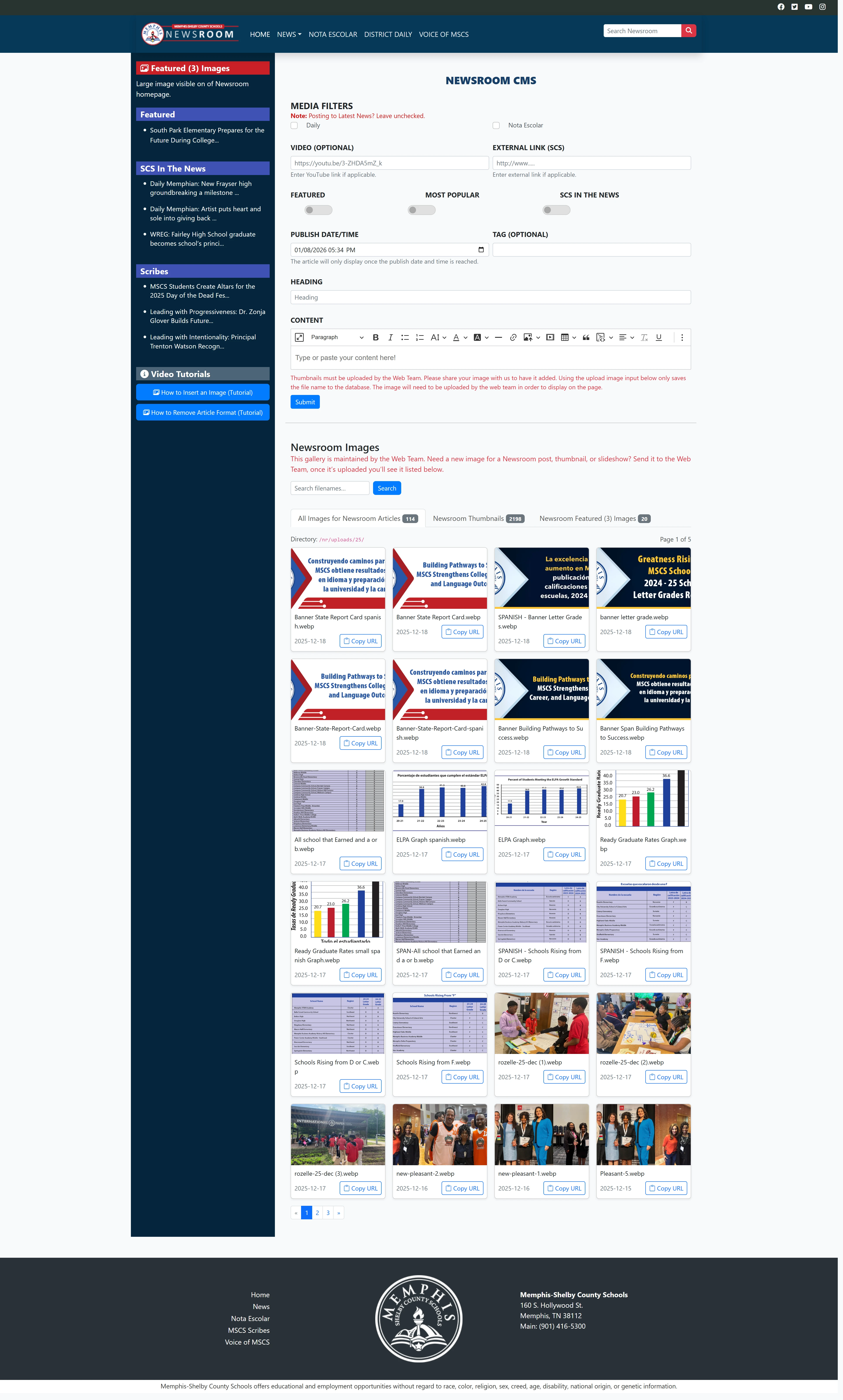 MSCS Newsroom — screenshot 2